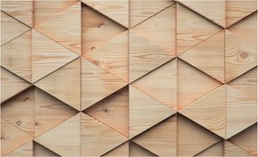 Fotótapéta Flizelin Dekoratív tapéta Fa mozaik 416x254 Ragasztó