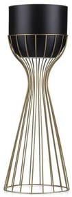 Fém virágcserép LOFT 56x20 cm arany/fekete