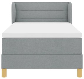 Boxspring Ágy Matrac Közepes Szürke 80x200 cm Szövet