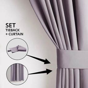 Törtrózsaszín sötétítő függöny 140x175 cm Eyelets – Restilo