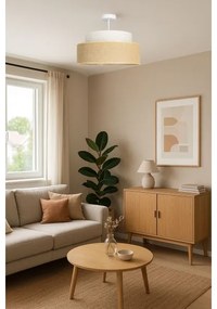 Felületre szerelhető csillár  BOHO 1xE27/60W/230V átm. 40 cm krémes/bézs