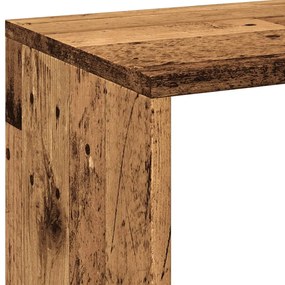 antik fa színű fa térelválasztó könyvespolc 69,5x29x137,5 cm