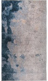 Kék-krémszínű mosható szőnyeg 80x50 cm - Vitaus