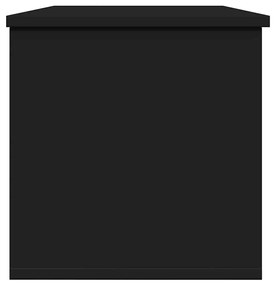 fekete szerelt fa tárolóláda 102 x 35 x 35 cm