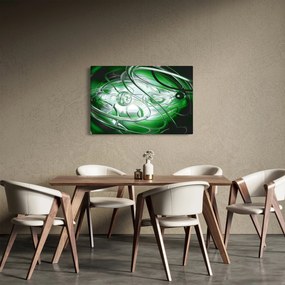 Zöld absztrakt kép (90x60 cm)