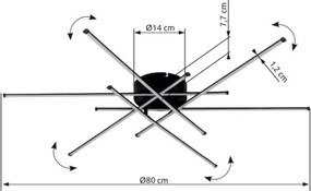 GLOBO 67380-40 LAWSON Modern LED Mennyezeti Lámpa IP20