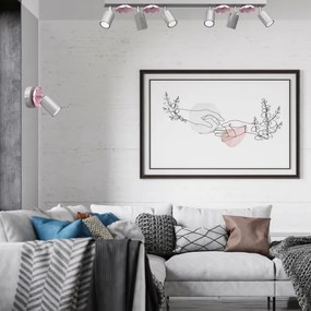 Spotlámpa FLOWER 6xGU10/8W/230V matt króm