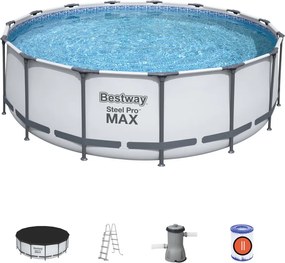 Bestway Calabria fémvázas medence szett vízforgatóval 457x122 cm