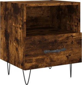 vidaXL füstös tölgy színű szerelt fa éjjeliszekrény 40 x 35 x 47,5 cm
