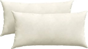 vidaXL Kanapé párnák 2 pcs Krém 80 x 40 cm Bársonyos szövet