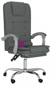 vidaXL sötétszürke szövet dönthető masszázsfotel