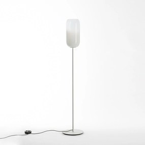 Artemide Gople állólámpa, fehér, fúvott üveg, E27, Big design 170cm