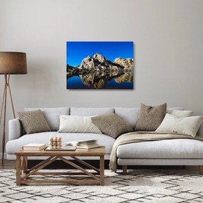 A tükröződő sziklák képe (üvegen) (70x50 cm)