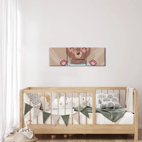 Kép - Mackó csíkos pólóban (órával) (90x30 cm)