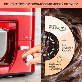 Klarstein Bella Elegance, konyhai robotgép, 1800 W, 1,7 PS, 6 fokozat, 5 L