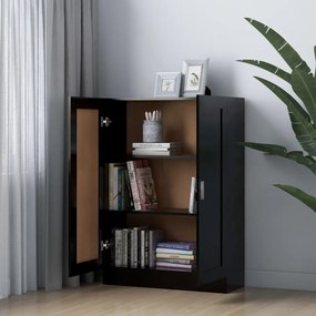 fekete szerelt fa könyvszekrény 82,5 x 30,5 x 115 cm