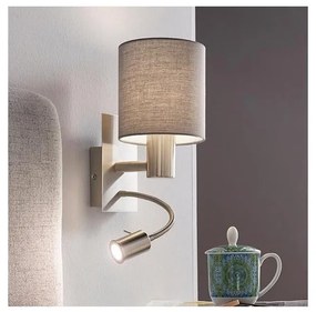 Eglo 96479 - LED flexibilis lámpa PASTERI 1xE27/40W+LED/3,8W szürke