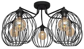 Felületre szerelhető csillár MERCURE 5xE27/15W/230V fekete