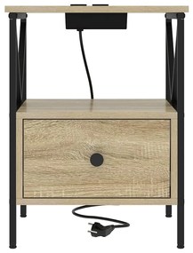 Éjjeliszekrény 2 pcs sonoma tölgy 41.5 x 40.5 x 55 cm Faanyag