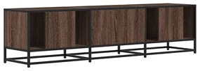 barna tölgy színű szerelt fa és fém TV-szekrény 160x35x41 cm
