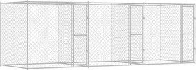 vidaXL Kutyaketrec Ezüst 600 x 200 x 200 cm Horganyzott acél