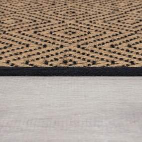 Fekete-natúr színű juta futószőnyeg lépcsőre 60x600 cm Diamond – Flair Rugs