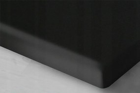Szatén gumis lepedő 200x220 fekete 42