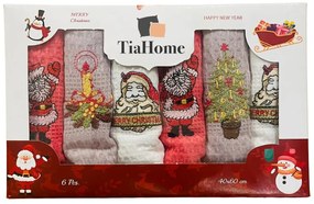 Konyhatörlő karácsonyi 40x60cm 6 db TiaHome