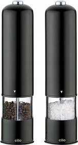 Bergamo elektromos só- és borsőrlő készlet, fekete