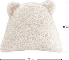 Krémszínű buklé párna gyerek kanapéhoz Bear – Wigiwama