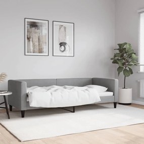 világosszürke szövet kanapéágy keret 80 x 200 cm