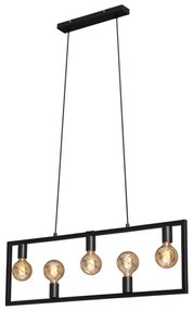 Brilo 4028-055 - Csillár zsinóron KOTAK VINTAGE 5xE27/40W/230V