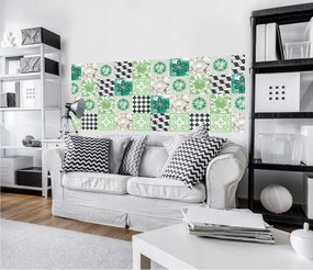 Fotótapéta Mozaik Csempe Geometria Absztrakt Monokróm 250x104 +ragasztó