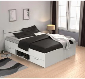 Ágykeret, 140x200, fehér, MICHIGAN