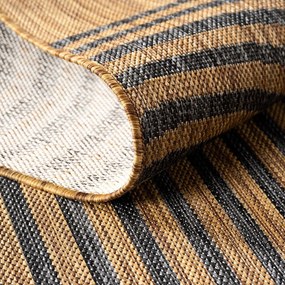 Fekete-barna kültéri-beltéri futószőnyeg 80x250 cm Mira 1453 – Ayyildiz Carpets