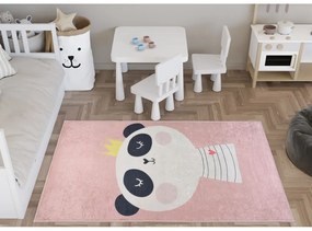 Világos rózsaszín mosható gyerek szőnyeg 80x120 cm Royalty Mascot – Vitaus