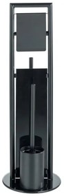 WENKO 24982800 - RAVINA WC-készlet 20x70 cm rozsdamentes acél/fekete