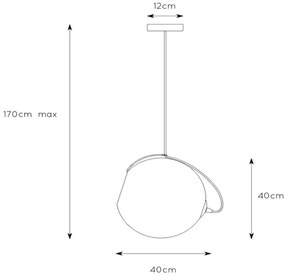 Lucide 25405/40/65 - Csillár zsinóron JAZZLYNN 1xE27/60W/230V á. 40 cm