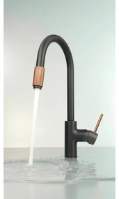 Deante BCA_B64M - Mosogató csaptelep ASTER fekete/sárgaréz