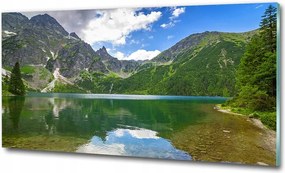 Fotó üvegkép Móló a tóparton 125x50