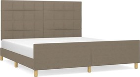 vidaXL tópszínű szövet ágykeret matrac nélkül 180 x 200 cm