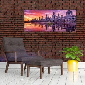 Kép - Buddhák naplementekor (120x50 cm)