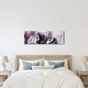 Kép - Lila márvány N⁰2 (órával) (90x30 cm)
