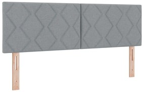 Boxspring Ágy Matraccal Világosszürkében, 140 x 200 cm, Szövet.