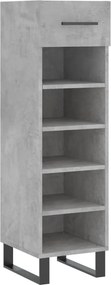 vidaXL betonszürke szerelt fa cipősszekrény 30 x 35 x 105 cm