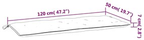 2 db rózsaszín szövet kerti padpárna 120 x 50 x 7 cm