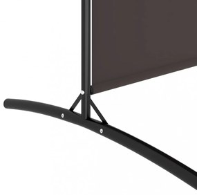 5 paneles barna szövet térelválasztó 433 x 180 cm