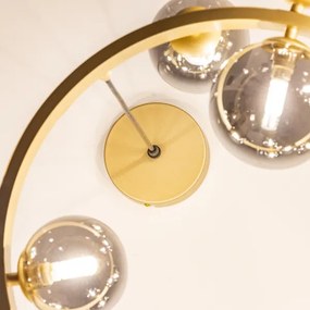 Brilagi - LED Csillár zsinóron MILLA 15xG9/3W/230V arany/füstös