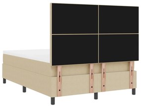 Box Spring Ágy matraccal és LED világítással Zöld Szürke 140x200 cm Bársony Szövet