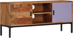 vidaXL mézbarna és szürke tömör akácfa TV-szekrény 110 x 30 x 50 cm